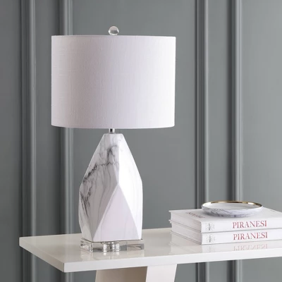 25.5" Marble/Crystal/Ceramic Oslo Table Lamp (Includes LED Light Bulb) White - JONATHAN Y 2 25.5" Marble/Crystal/Ceramic Oslo Table Lamp (Includes LED Light Bulb) White - JONATHAN Y - Image 2