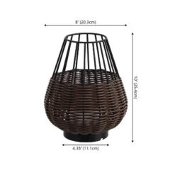 JONATHAN Y Elian 10" Decorative Indoor/Outdoor Faux Wicker Rechargeable/Cordless Dimmable Integrated LED Table Lamp -Furniture store GUEST c5b8ab86 128f 4bad a13c 5665ec8fedfe
