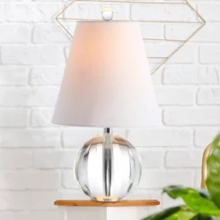 16" Crystal Ball/Metal Goddard Table Lamp (Includes LED Light Bulb) Clear - JONATHAN Y 7 16" Crystal Ball/Metal Goddard Table Lamp (Includes LED Light Bulb) Clear - JONATHAN Y -Furniture store GUEST c5bce1cc f185 42d2 a656 36efaf58509e