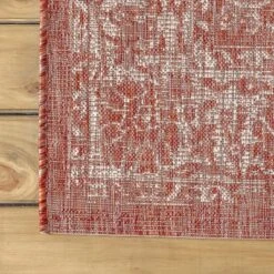 Tela Bohemian Inspired Textured Weave Floral Indoor/Outdoor Area Rug - JONATHAN Y -Furniture store GUEST c6a28fee 7815 41e4 b39f ad5738a8ae55