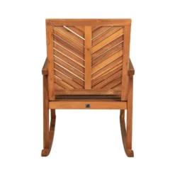 Ned Modern Chevron-Back Acacia Wood Patio Outdoor Rocking Chair - JONATHAN Y -Furniture store GUEST c6bbcdf1 29e9 45ce 8702 aa541b4f6280