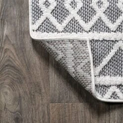 Aylan High-Low Pile Knotted Trellis Geometric Indoor/Outdoor Area Rug - JONATHAN Y -Furniture store GUEST c7e0baee 6d01 4574 8a3e 91f1944ad1ff