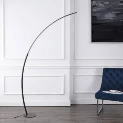 JONATHAN Y Enzo 68" Contemporary Minimalist Metal Arc Dimmable Integrated Floor Lamp Black: Single Bulb, ETL Listed -Furniture store GUEST c80bab28 2e1f 4606 86a3 f7e5b6e6551d