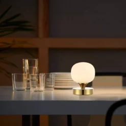 6.13" Owen Modern Minimalist Iron Rechargeable Integrated LED Table Lamp - JONATHAN Y -Furniture store GUEST c907c02d 5463 4cac b9a6 f10ac845cd5f