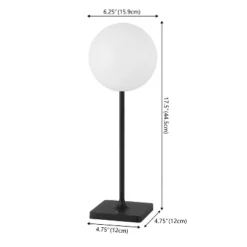 JONATHAN Y Allie Modern Minimalist Indoor/Outdoor Metal Globe Rechargeable/Cordless Dimmable Integrated LED Table Lamp With Touch Sensor 12 JONATHAN Y Allie Modern Minimalist Indoor/Outdoor Metal Globe Rechargeable/Cordless Dimmable Integrated LED Table Lamp With Touch Sensor -Furniture store GUEST c914fb5c bf84 4e69 960d 1c097d96dd36