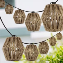 JONATHAN Y Samara 10' 10-Light Incandescent C7 Hemp Rope Shaded String Lights: UL Listed, Indoor/Outdoor Use 10 JONATHAN Y Samara 10' 10-Light Incandescent C7 Hemp Rope Shaded String Lights: UL Listed, Indoor/Outdoor Use -Furniture store GUEST c9cb3e8d fcdc 4b06 be88 dd6a6df089e8