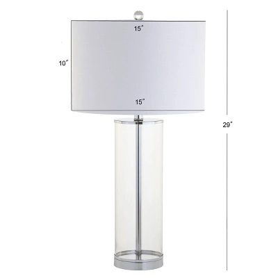 29" Glass Harper Table Lamp (Includes LED Light Bulb) Clear - JONATHAN Y 3 29" Glass Harper Table Lamp (Includes LED Light Bulb) Clear - JONATHAN Y - Image 3