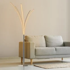 JONATHAN Y Fuochi 71" Modern Minimalist Metal 5-Branch Arc Dimmable Integrated LED Floor Lamp With Remote Control -Furniture store GUEST cb3bb7e9 4eed 4fac b828 73ab017f2463