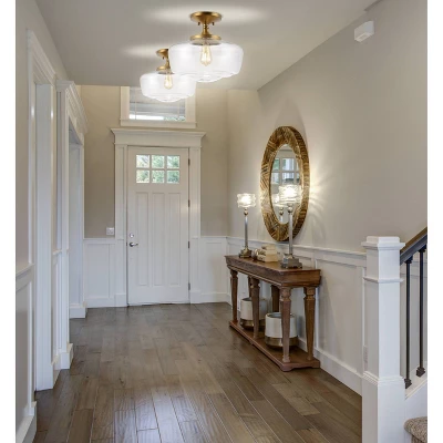 14" Marfa Glass/Iron Farmhouse Modern LED Flush Mount - JONATHAN Y 11 14" Marfa Glass/Iron Farmhouse Modern LED Flush Mount - JONATHAN Y - Image 11