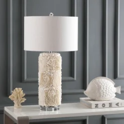JONATHAN Y Rosette Seashell/Resin/Crystal LED Table Lamp -Furniture store GUEST ce63f299 840b 48d9 a266 26d41702f5c0