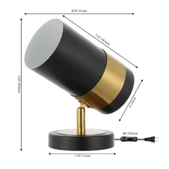 JONATHAN Y Astra 9.25" Modern Industrial Iron Adjustable Indoor Floor Spotlight: ETL Listed, 2700K Warm Light -Furniture store GUEST cf1bb186 a9da 469c 91e9 a62434cd1093