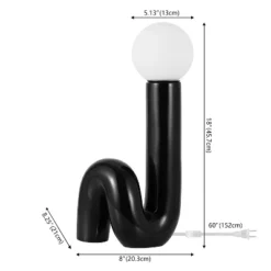 JONATHAN Y Katya Scandinavian Minimalist Ceramic Spiral Tube LED Table Lamp -Furniture store GUEST cf7a406b 9264 4ed7 86cd adf3e5ae2af9