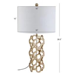 26.5" Metal Oliver Quatrefoil Table Lamp (Includes LED Light Bulb) Gold - JONATHAN Y -Furniture store GUEST d02ad4ad 5bcb 453f adbd 00f45b35fe30