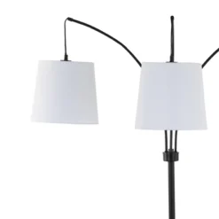 72.5" 3-Light Sylva Mid-Century Modern Head-Adjustable Iron LED Arc Floor Lamp Black (Includes LED Light Bulb) - JONATHAN Y -Furniture store GUEST d093c408 5efe 4043 a608 16cefd734778