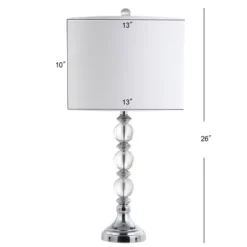 26" (Set Of 2) Paul Crystal/Metal Table Lamp (Includes LED Light Bulb) Chrome- JONATHAN Y -Furniture store GUEST d0b1b954 9069 4a7c ba4a d5c34ac959e8