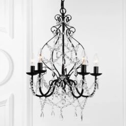 17" LED Crystal Maura Chandelier Black - Jonathan Y 6 17" LED Crystal Maura Chandelier Black - Jonathan Y -Furniture store GUEST d15cfb44 4635 4dcb 8655 b5a51d02f77a