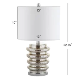 22.75" Glass Allen Table Lamp (Includes LED Light Bulb) Silver - JONATHAN Y -Furniture store GUEST d1d4a8b2 a55b 4a82 a804 c8c7b84fd725