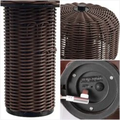 JONATHAN Y Mia 10" Modern Indoor/Outdoor Faux Wicker Rechargeable/Cordless Dimmable Integrated LED Table Lamp -Furniture store GUEST d22143e2 922c 4ddb be39 2c9846aa7dba