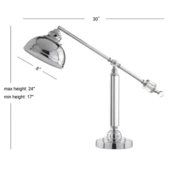 22" Metal/Crystal Giselle Task Lamp (Includes LED Light Bulb) Silver - JONATHAN Y -Furniture store GUEST d2d5b70f a518 4d9a 9eaf bf494f79dd71