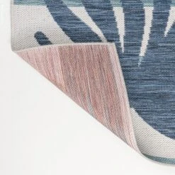 JONATHAN Y Veronica Classic Beach Stripe And Palm Leaf Indoor/Outdoor Area Rug -Furniture store GUEST d50512a4 a77b 4177 ac17 bfc8480b8baa