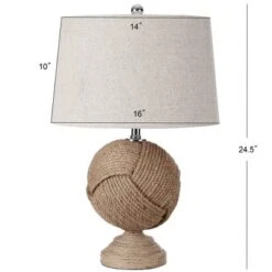 24" Monkey's Fist Knotted Rope Table Lamp (Includes LED Light Bulb) Brown - JONATHAN Y 5 24" Monkey's Fist Knotted Rope Table Lamp (Includes LED Light Bulb) Brown - JONATHAN Y -Furniture store GUEST d58ed03f 0d91 47d8 b982 d86f656d4697