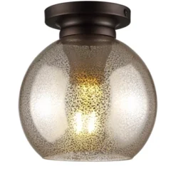 7.75" Metal/Glass Atlas Flush Mount (Includes Energy Efficient Light Bulb) - JONATHAN Y -Furniture store GUEST d6e96985 d174 4856 bfca 28d662fdfdf4