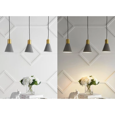 6" 1-Light Apollo Mid-Century Modern Iron LED Pendant - JONATHAN Y 5 6" 1-Light Apollo Mid-Century Modern Iron LED Pendant - JONATHAN Y - Image 5