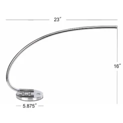 16" Faye Task Lamp (Includes LED Light Bulb) Silver - JONATHAN Y -Furniture store GUEST d91e6402 99d9 4cdf 91dc e218e7f3c4da