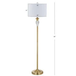 60" Evelyn Crystal/Metal Floor Lamp (Includes LED Light Bulb) Gold - JONATHAN Y -Furniture store GUEST d95ec87d 6607 4fed 9f96 c920dad8cbcb