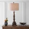 33.5" Resin/Acrylic Carlisle Table Lamp (Includes LED Light Bulb) Brown - JONATHAN Y