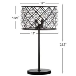 22.5" Metal/Crystal Gabrielle Table Lamp (Includes LED Light Bulb) Black - JONATHAN Y 5 22.5" Metal/Crystal Gabrielle Table Lamp (Includes LED Light Bulb) Black - JONATHAN Y -Furniture store GUEST d97b147b 0dec 4a83 8d78 bbb032ef84b0