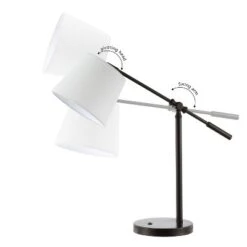 24" Troy Classic Contemporary Iron LED Task Lamp With USB Charging Port Oil Rubbed Bronze (Includes LED Light Bulb) - JONATHAN Y 15 24" Troy Classic Contemporary Iron LED Task Lamp With USB Charging Port Oil Rubbed Bronze (Includes LED Light Bulb) - JONATHAN Y -Furniture store GUEST da7b1158 dc2b 449b 8c15 545de46b8deb