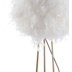 52" Metal Feather Floor Lamp (Includes LED Light Bulb) White/Gold - Jonathan Y -Furniture store GUEST db854763 9f1f 4584 bc6d c189d76c7fa1