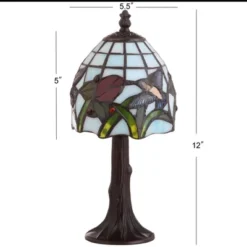 12" Hummingbird Tiffany Style Table Lamp (Includes LED Light Bulb) Bronze - JONATHAN Y -Furniture store GUEST dc26cccb 6c46 457d ab70 2017a223b1bb