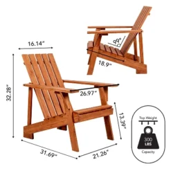 Irving Outdoor Patio Modern Acacia Wood Adirondack Chair - JONATHAN Y -Furniture store GUEST dcb681f4 9930 4d19 bc9e d21317c30ab2