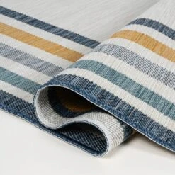 JONATHAN Y Pollux Classic Coastal Mitred Stripe Reversible Machine-Washable Indoor/Outdoor Area Rug -Furniture store GUEST dcc49d39 7462 4062 b222 c7a0ba1ba36f