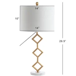 29.5" Metal Diamante Modern Gilt Table Lamp (Includes LED Light Bulb) Gold - JONATHAN Y 6 29.5" Metal Diamante Modern Gilt Table Lamp (Includes LED Light Bulb) Gold - JONATHAN Y -Furniture store GUEST dcf95738 59ac 489f 88ae 1ca6a8931e0d