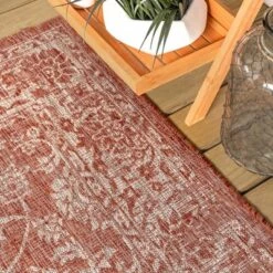 Tela Bohemian Inspired Textured Weave Floral Indoor/Outdoor Area Rug - JONATHAN Y -Furniture store GUEST dddfcd2a d175 4fbd 8446 354d30d3f991