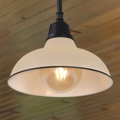 JONATHAN Y Jasper Farmhouse Industrial Indoor/Outdoor Iron LED Pendant