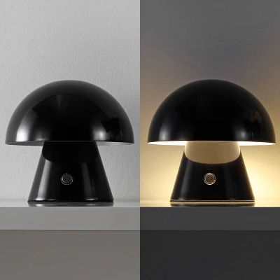 7" Porcini Contemporary Bohemian Rechargeable/Cordless Iron Integrated LED Mushroom Table Lamp - JONATHAN YFeb 9 7" Porcini Contemporary Bohemian Rechargeable/Cordless Iron Integrated LED Mushroom Table Lamp - JONATHAN YFeb - Image 9