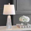 20.5" Owen Resin Table Lamp (Includes LED Light Bulb) White - JONATHAN Y