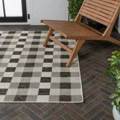 Darcy Traditional Geometric Bold Gingham Indoor/Outdoor Area Rug - JONATHAN Y -Furniture store GUEST e10a59ee ac4a 4cae 9168 8e03cf4973c3