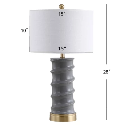 28" Ceramic Taipei Table Lamp (Includes Energy Efficient Light Bulb) - JONATHAN Y 3 28" Ceramic Taipei Table Lamp (Includes Energy Efficient Light Bulb) - JONATHAN Y - Image 3