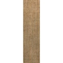 Biot Traditional Rustic Handwoven Jute Solid Area Rug - JONATHAN Y