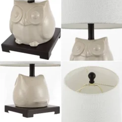 16" Justina Ceramic Mini LED Table Lamp (Includes LED Light Bulb) - JONATHAN Y