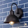 8" LED 1-Light Frisco Industrial Iron Wall Sconce Oil Rubbed Bronze - JONATHAN Y: ETL Listed, 2700K, 80 CRI, Metal Shade