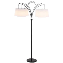 72.5" 3-Light Sylva Mid-Century Modern Head-Adjustable Iron LED Arc Floor Lamp Black (Includes LED Light Bulb) - JONATHAN Y -Furniture store GUEST e40375a4 87c4 42a0 ace8 6f85edfe4530