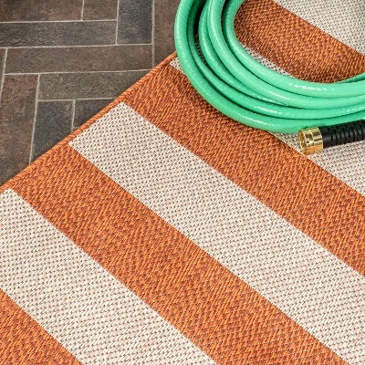 Negril Two-Tone Wide Stripe Indoor/Outdoor Area Rug - JONATHAN Y 10 Negril Two-Tone Wide Stripe Indoor/Outdoor Area Rug - JONATHAN Y - Image 10