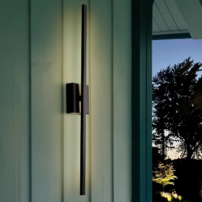 JONATHAN Y Vara Modern Minimalist Indoor/Outdoor Metal 350-Degree Rotate Dimmable Integrated Linear LED Wall Sconce 3 JONATHAN Y Vara Modern Minimalist Indoor/Outdoor Metal 350-Degree Rotate Dimmable Integrated Linear LED Wall Sconce - Image 3