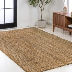 Biot Traditional Rustic Handwoven Jute Solid Area Rug - JONATHAN Y -Furniture store GUEST e70ce655 dbb6 4759 b105 5c7db4f979e0